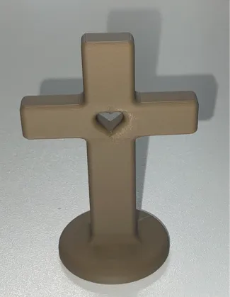 Cross with heart