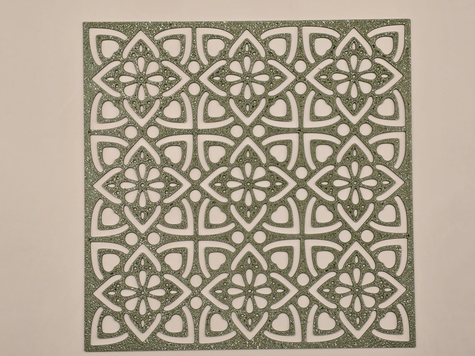 Baroque Nordic Stencil Pattern Template Fabric