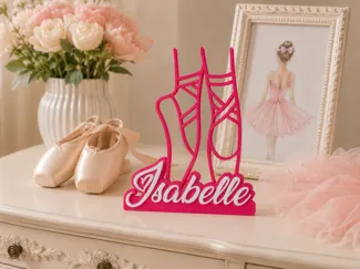 Ballet Slipper Personalized Name Sign