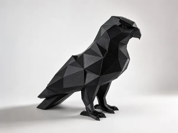 Faucon low poly décoratif