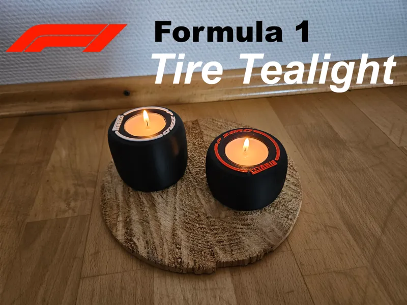 F1 Tire Tealight 