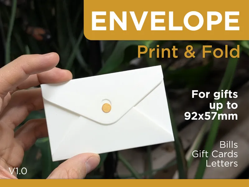 Envelope - Print & Fold - For gift cards and money