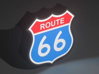 Route 66 Lightbox for your garage