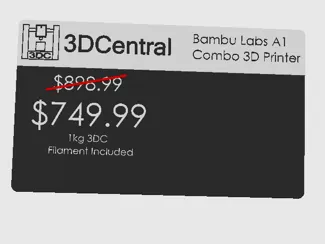 3DC printer price labels