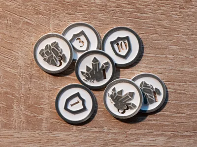 Heroes 3 Board Game - coins and sources