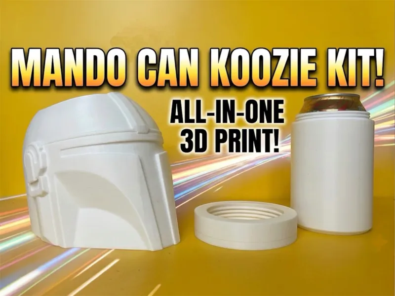 Mandalorian Helmet Can Koozie 12oz Cooler