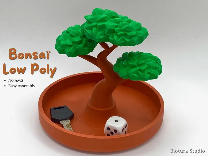 LOW POLY BONSAI - Modular Desk Organizer - NO AMS