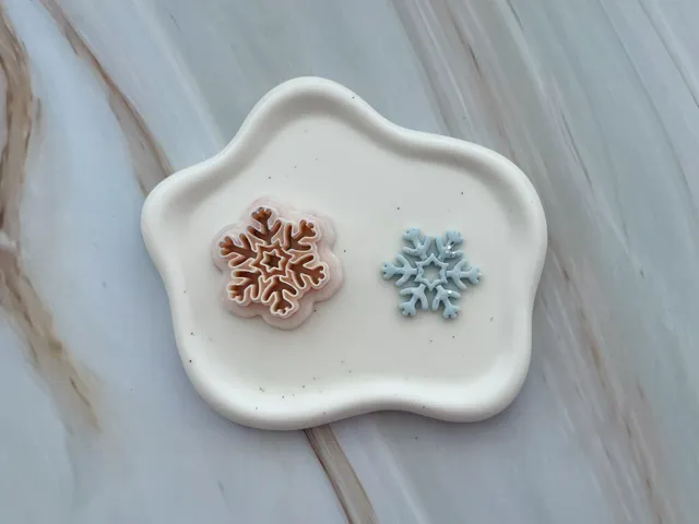 Snowflake Polymer Clay Earrings Cutter
