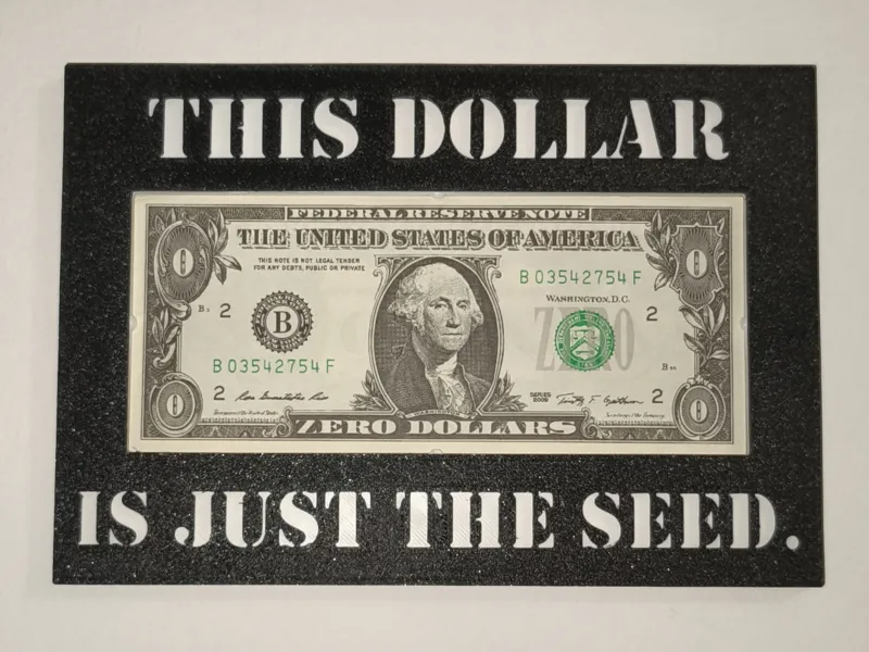 Dollar Bill Display – Two Parts, No AMS 