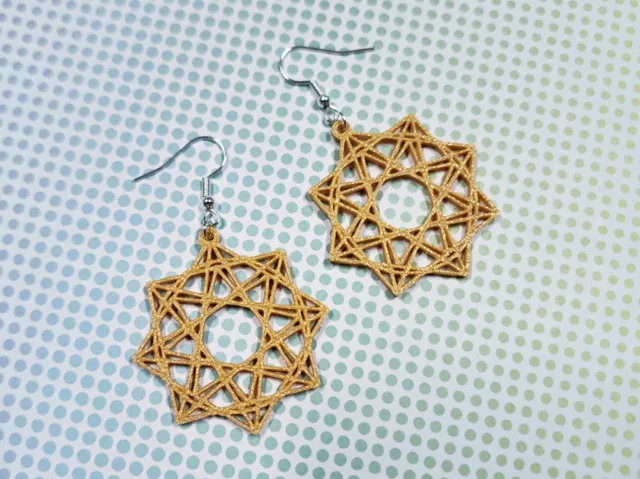 Sacred Geometry Earrings 02, No AMS, Quick Print