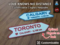 Toronto to Calgary and Paris to New York - 6x2mm Magnets