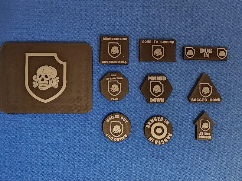 3rd SS Panzer Division Flames Of War V3 Tokens