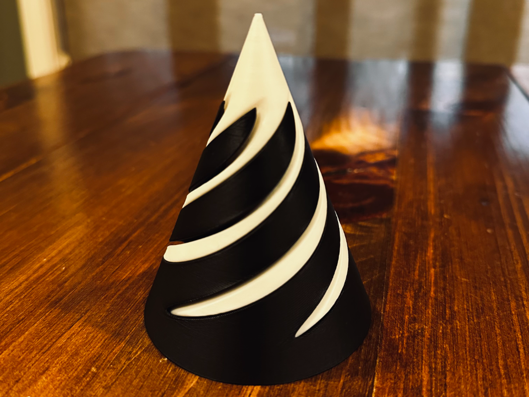 BIG Pass through cone fidget- 3.5 inches 