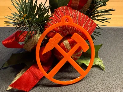 Hammer and Pick Christmas Ornament