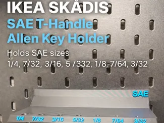 IKEA SKADIS SAE T-Handle Allen Key Holder