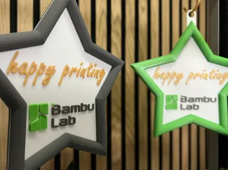 Christmas star decoration "Happy Printing"  