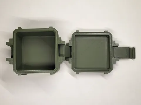 Mil Box V2 print in place rugged tough container view 3