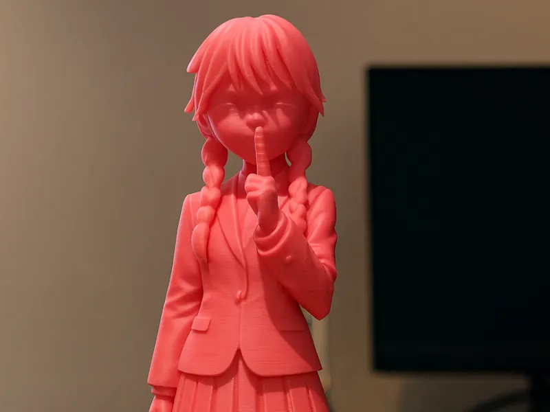 Figura 3D de Miércoles Addams (anime escolar)