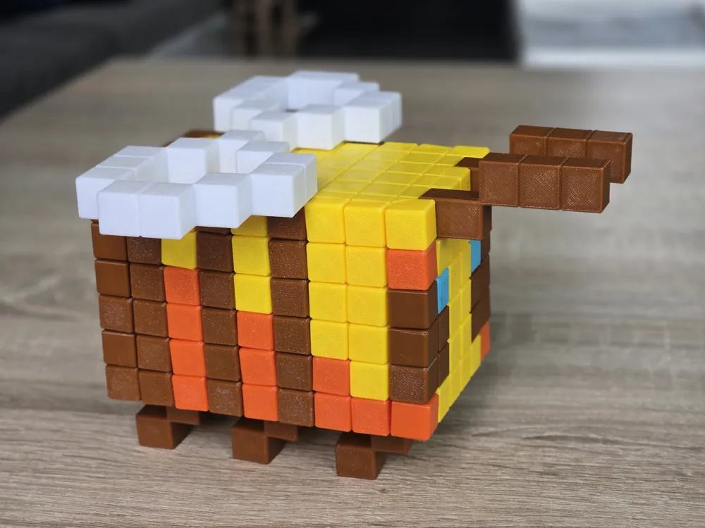 Bee Building Blocks Minecraft bee building kit - Free 3D Print Model - MakerWorld