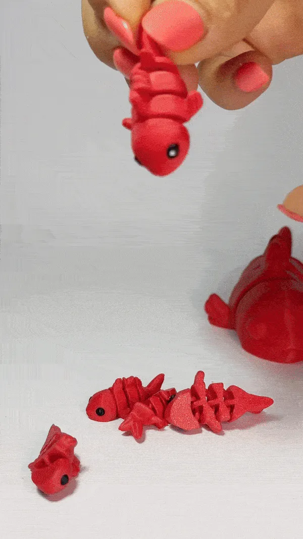 Cute Flexi Goldfish (Toy, Keychain & Magnet) view 2