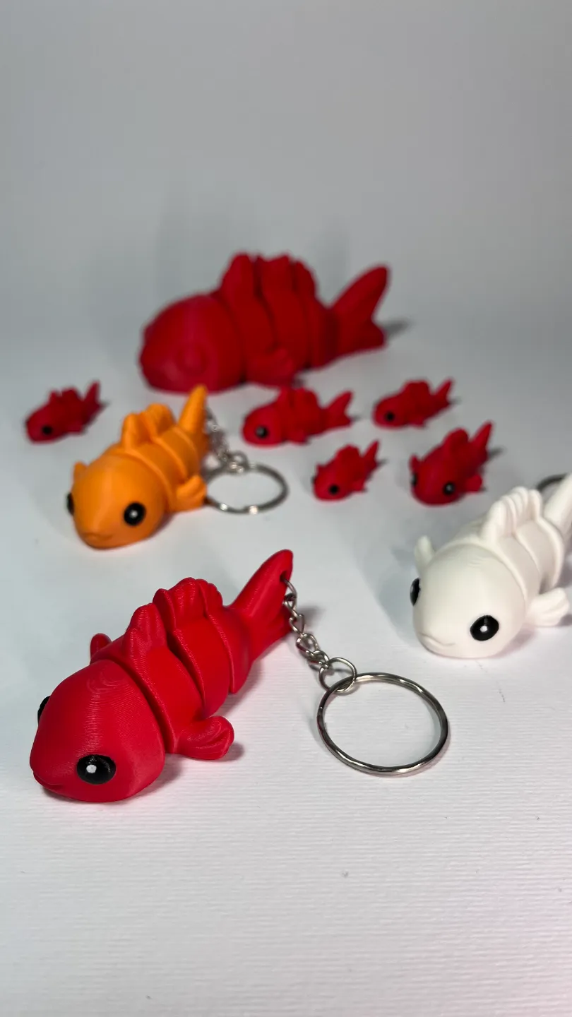 Cute Flexi Goldfish (Toy, Keychain & Magnet) view 3