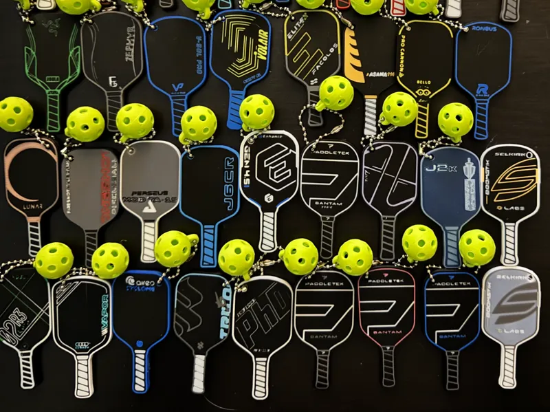 Pickleball MiniPaddle Keychain - Series 3