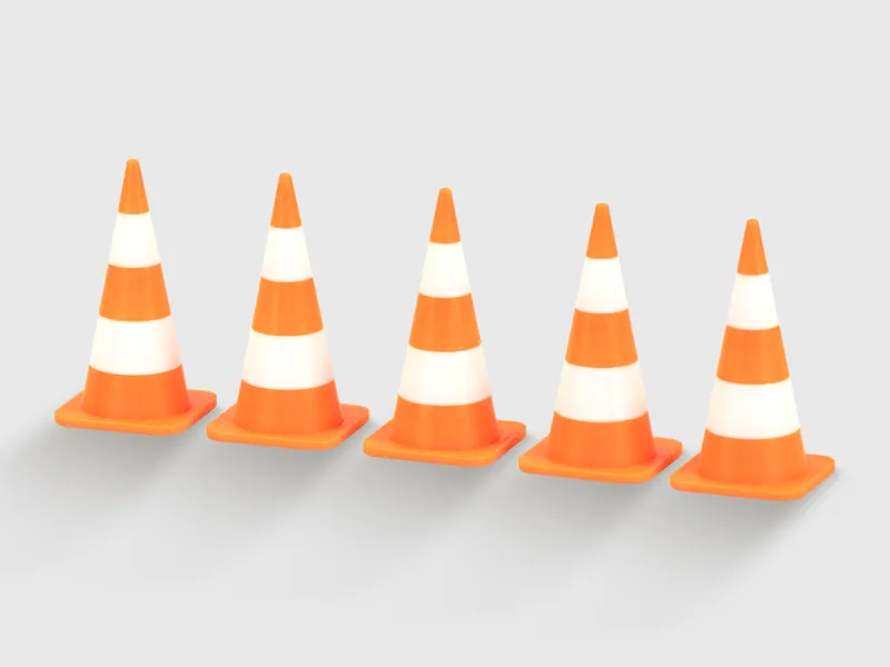 Traffic cone – diorama element 1:14