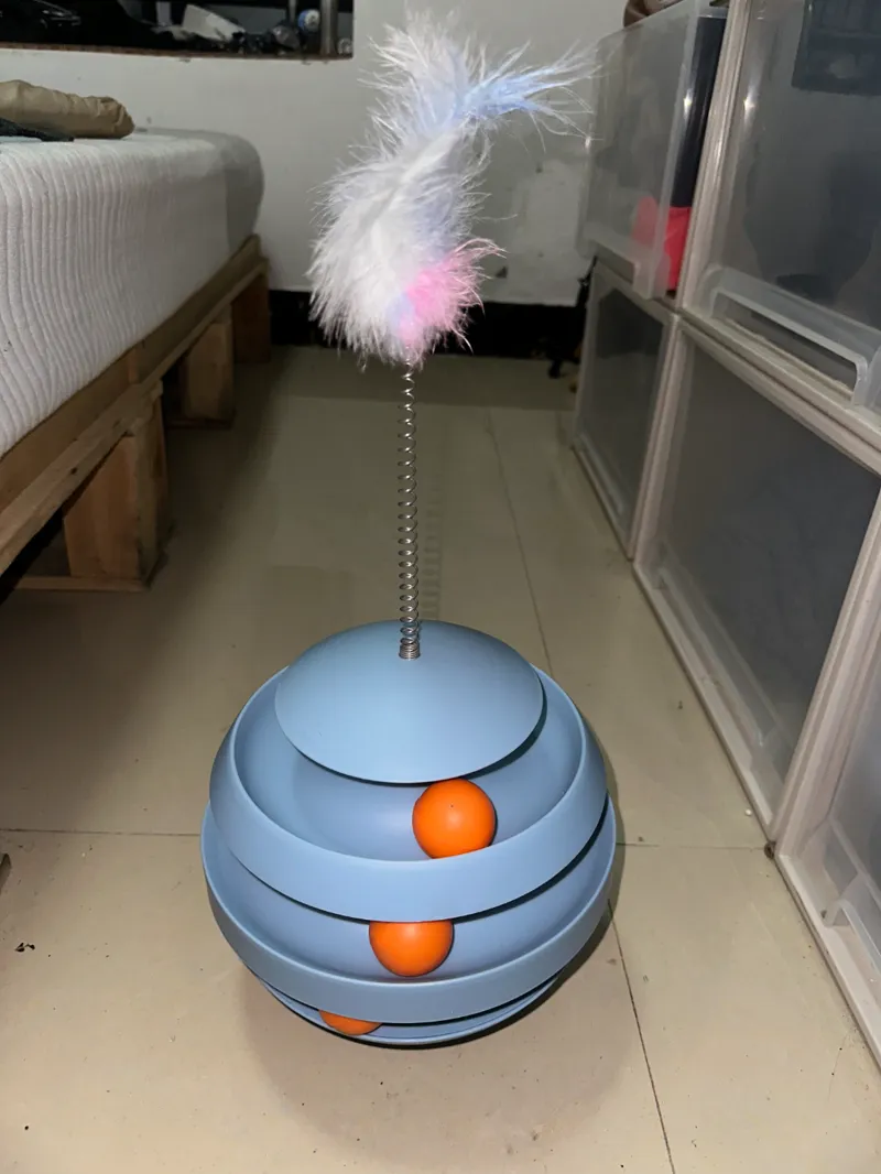 猫玩具：逗猫不倒翁球玩具