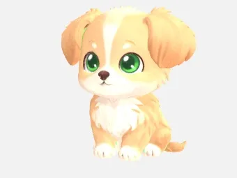 Cute Puppy Dog Easy to Print Perfect for Painting