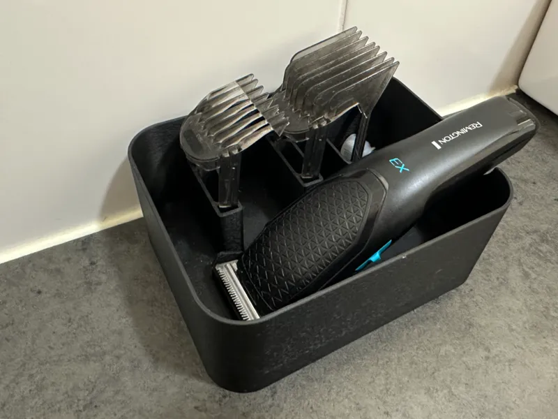 Storage box for Remington X3 hair clipper