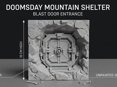 Sci-Fi diorama - Mountain Shelter Blast Door