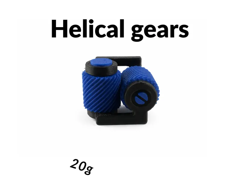 Helical gear fidget