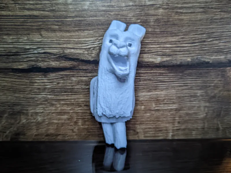 Fridgemagnet llama with moving legs from Minecraft