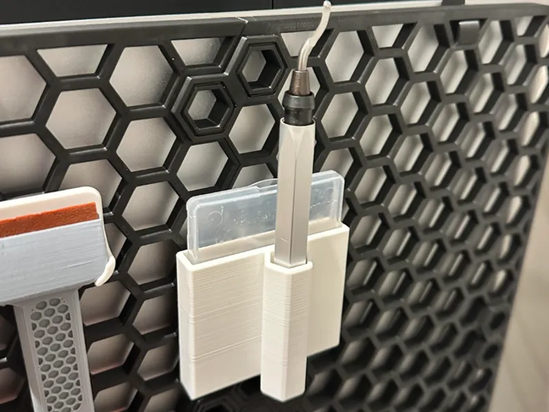 Deburring Tool Mount for Honeycomb Storage Wall