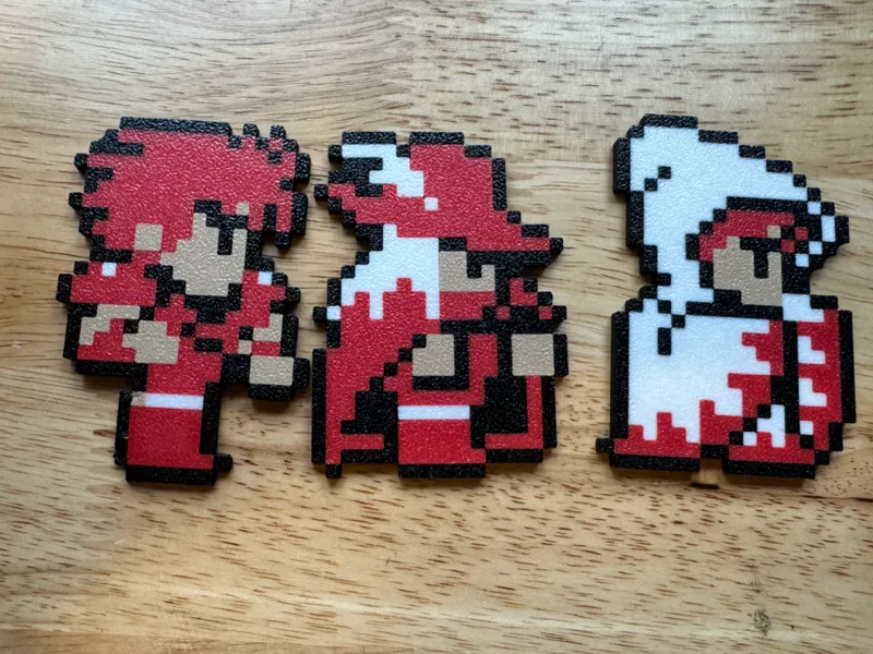 Final Fantasy Fighter, Red Mage, and White Mage