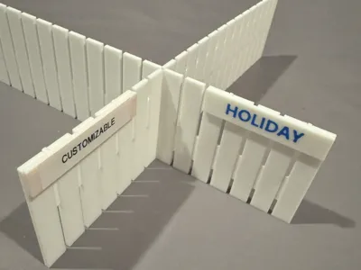 Customizable Interlocking Drawer Divider Label