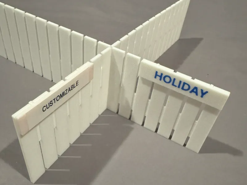 Customizable Interlocking Drawer Divider Label