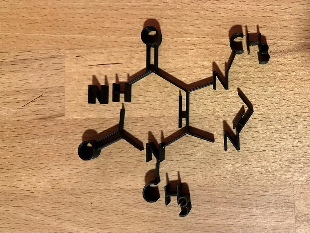 Caffeine molecule - Free 3D Print Model - MakerWorld