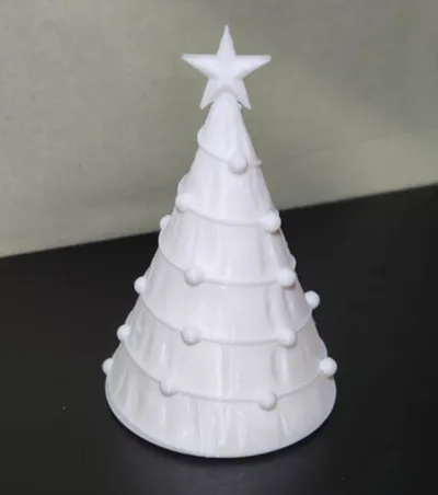 Paintable Christmas Tree w/ Lights (Ornament) 