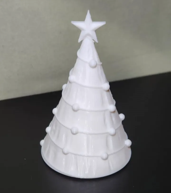 Paintable Christmas Tree w/ Lights (Ornament) 