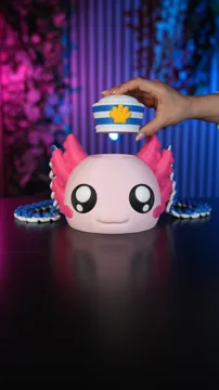 Letrero o emblema decorativo: Axolotl Bag with Sailor Hat — vista de referencia 4