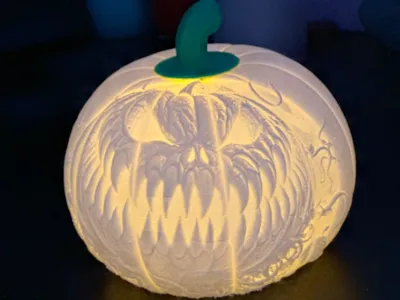 Lithophane Horror Pumpkin ca 133mm