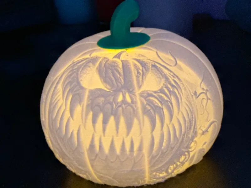 Lithophane Horror Pumpkin ca 133mm