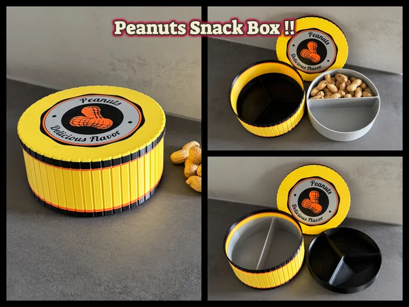 Boîte Apéro Cacahuètes Rétro Inserts Amovibles
