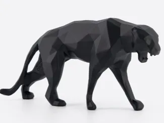 Panthère sculptée en 3D 