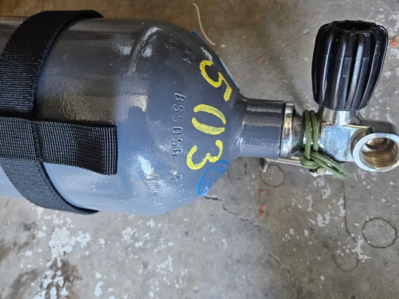 number stencil for smaller scuba tank lp50 al40