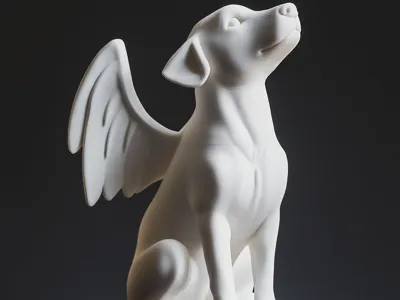 Angel Dog Memorial – Winged Pet Tribute