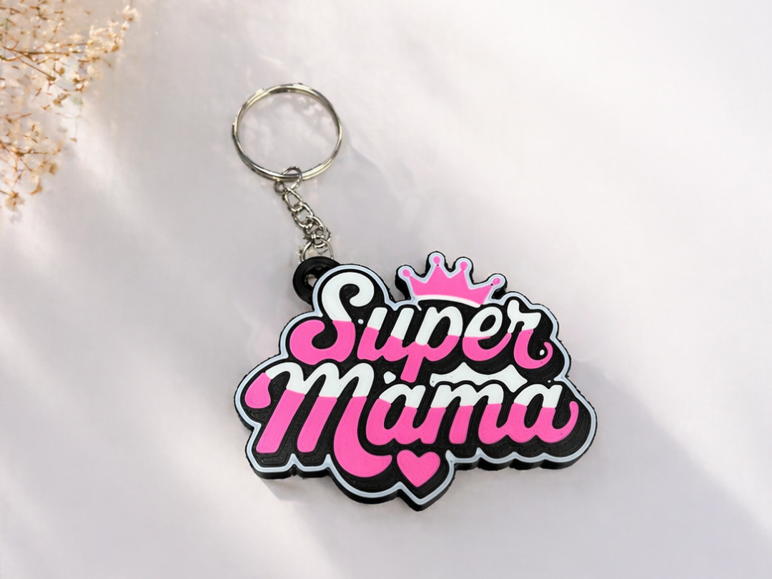 Super Mama keychain