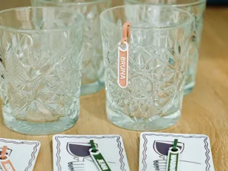 Glass marker / Name tag / Fob - Customizable