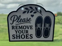Extruded Border - Please Remove Your Shoes